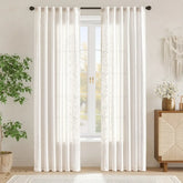 Hydrangea Embroidered Linen Curtains - Jinchan Home