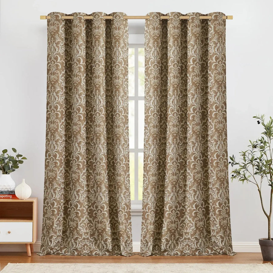 Damask Heritage Vintage Curtains - Jinchan Home