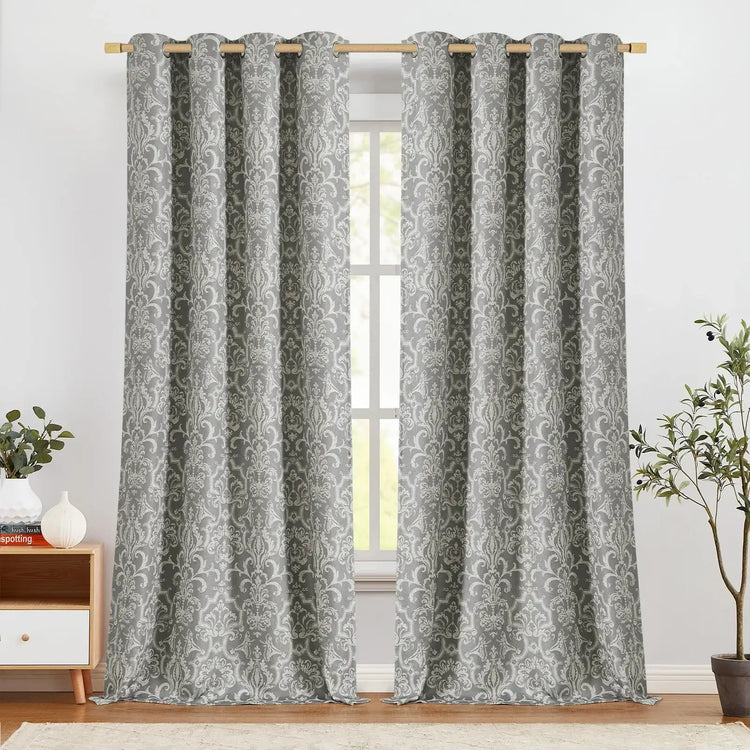Damask Heritage Vintage Curtains - Jinchan Home