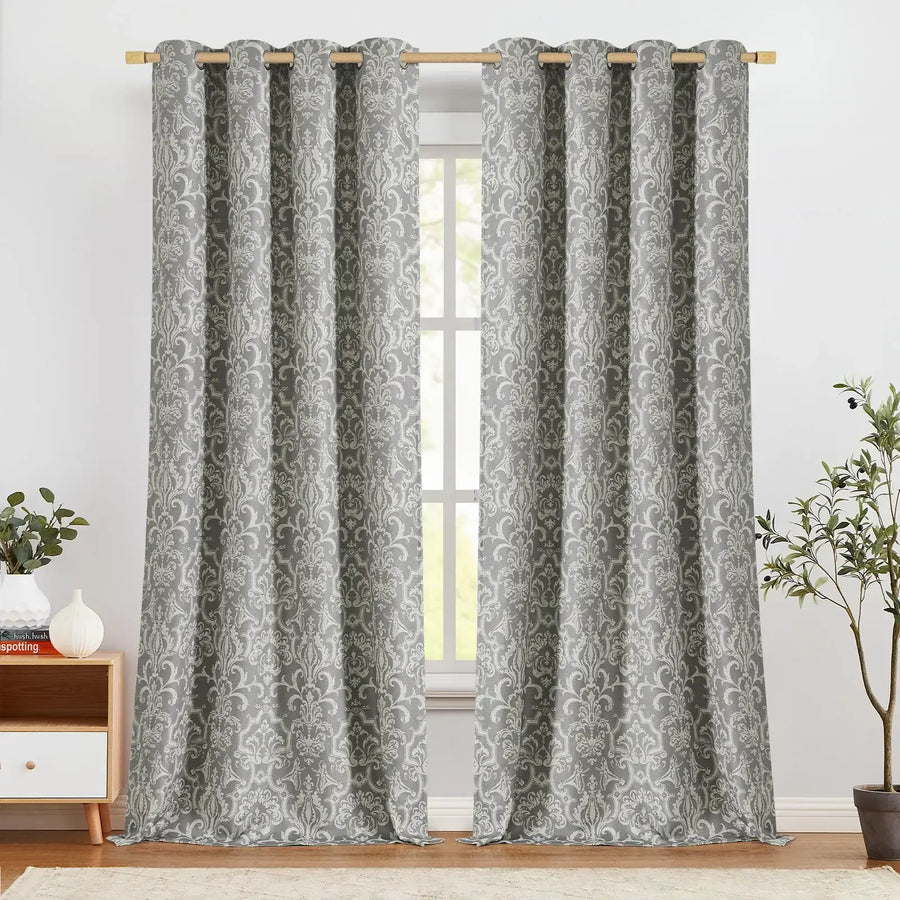 Damask Heritage Vintage Curtains - Jinchan Home