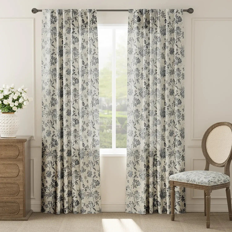 Vintage Botanical Vine & Multi-Floral Curtains - Jinchan Home