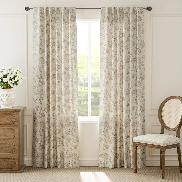 
                    
                      Vintage Botanical Vine & Multi-Floral Curtains - Jinchan Home
                    
                  