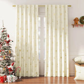 Gingerbread Man & Santa Christmas Motif Curtains - Jinchan Home