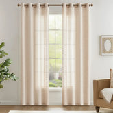 Boho Geometric Fish Leaf Embroidered Curtains - Jinchan Home