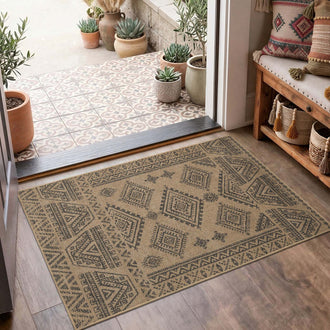 
                    
                      Jinchan Faux Jute Geometric Area Rug - Jinchan Home
                    
                  