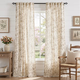 Amelie Floral Linen Blend Curtains - Jinchan Home