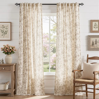 
                    
                      Amelie Floral Linen Blend Curtains - Jinchan Home
                    
                  