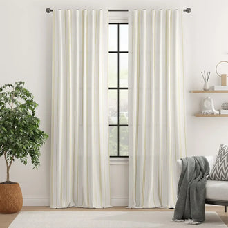 
                    
                      Modern Striped Linen Blend Curtains - Jinchan Home
                    
                  