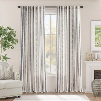 
                    
                      Cross Ripple Print Linen Blend 3-in-1 Curtains - Jinchan Home
                    
                  