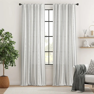 
                    
                      Modern Striped Linen Blend Curtains - Jinchan Home
                    
                  