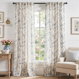 
                    
                      Amelie Floral Linen Blend Curtains - Jinchan Home
                    
                  