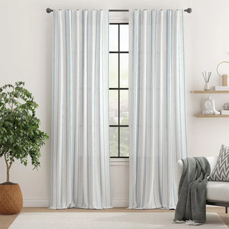 
                    
                      Modern Striped Linen Blend Curtains - Jinchan Home
                    
                  