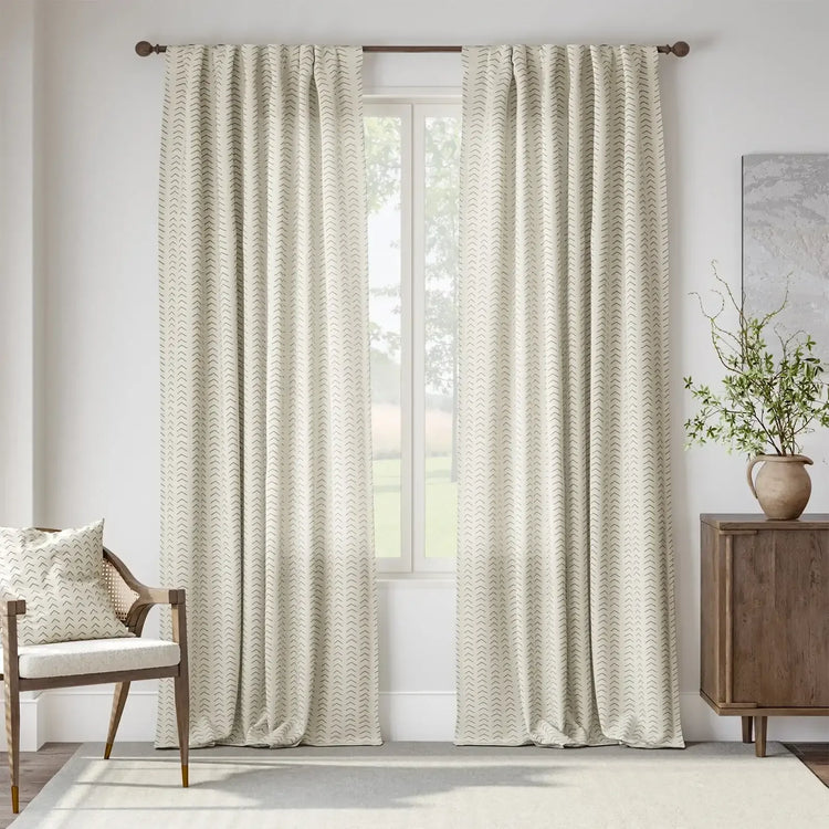 Herringbone Arrow Linen Curtains - Jinchan Home