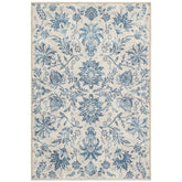 Vintage Distressed Large Floral Scrollwork Area Rug - Jinchan Home