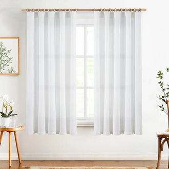 
                    
                      Solid Linen-Blend Flat Curtains - Jinchan Home
                    
                  