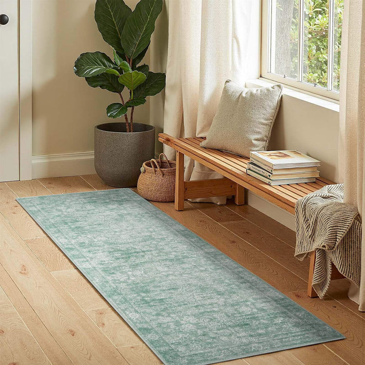 Vintage Distressed Floral Area Rug - Jinchan Home