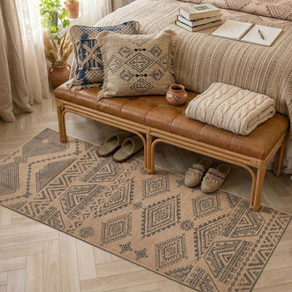 
                    
                      Jinchan Faux Jute Geometric Area Rug - Jinchan Home
                    
                  
