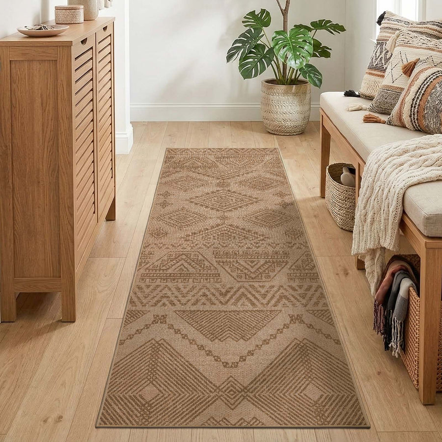 Jinchan Faux Jute Geometric Area Rug - Jinchan Home