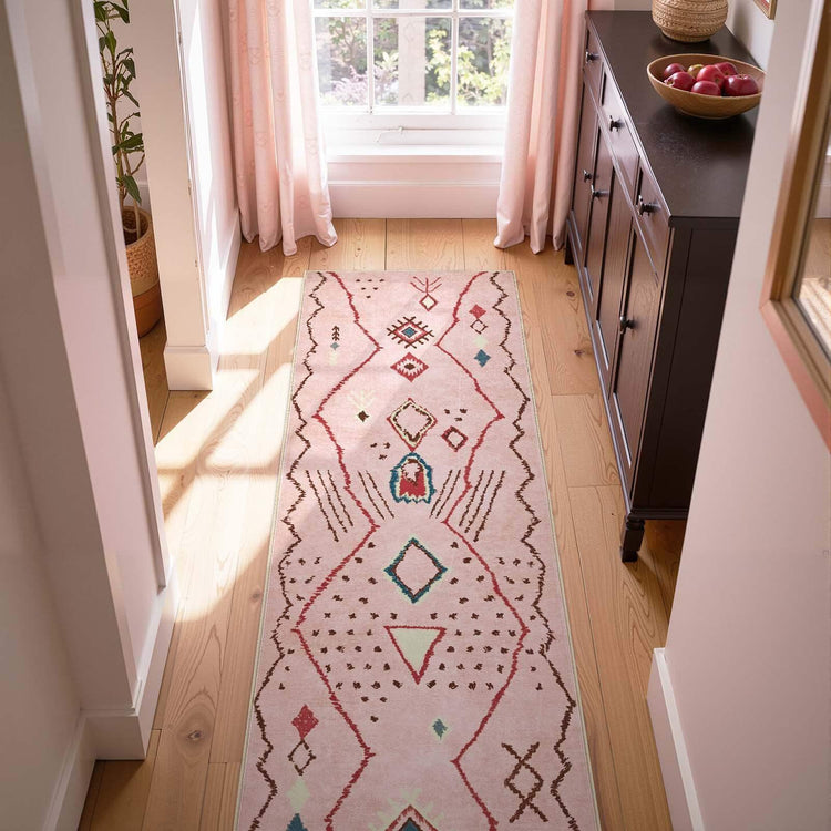 Boho Doodle Geometric Tribal Area Rug - Jinchan Home