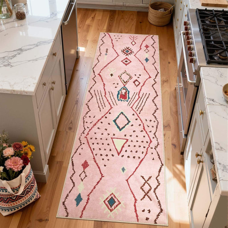 Boho Doodle Geometric Tribal Area Rug - Jinchan Home