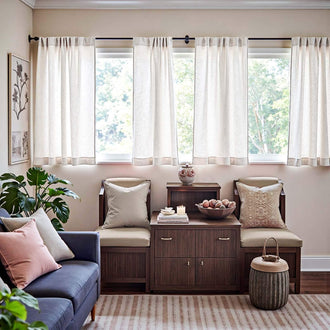 
                    
                      Solid Linen-Blend 3-in-1 Curtains - Jinchan Home
                    
                  