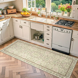
                    
                      Vintage Foliage Floral Area Rug - Jinchan Home
                    
                  