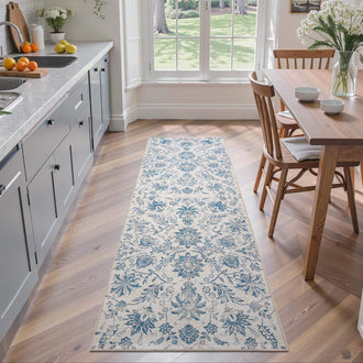 
                    
                      Vintage Distressed Large Floral Scrollwork Area Rug - Jinchan Home
                    
                  