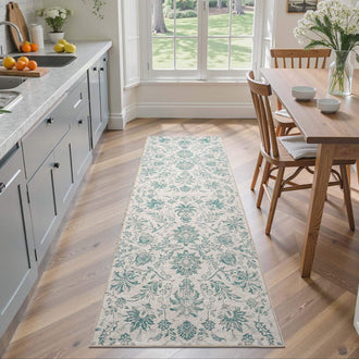 
                    
                      Vintage Distressed Large Floral Scrollwork Area Rug - Jinchan Home
                    
                  