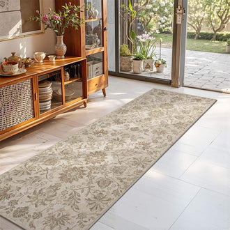 
                    
                      Vintage Distressed Large Floral Scrollwork Area Rug - Jinchan Home
                    
                  