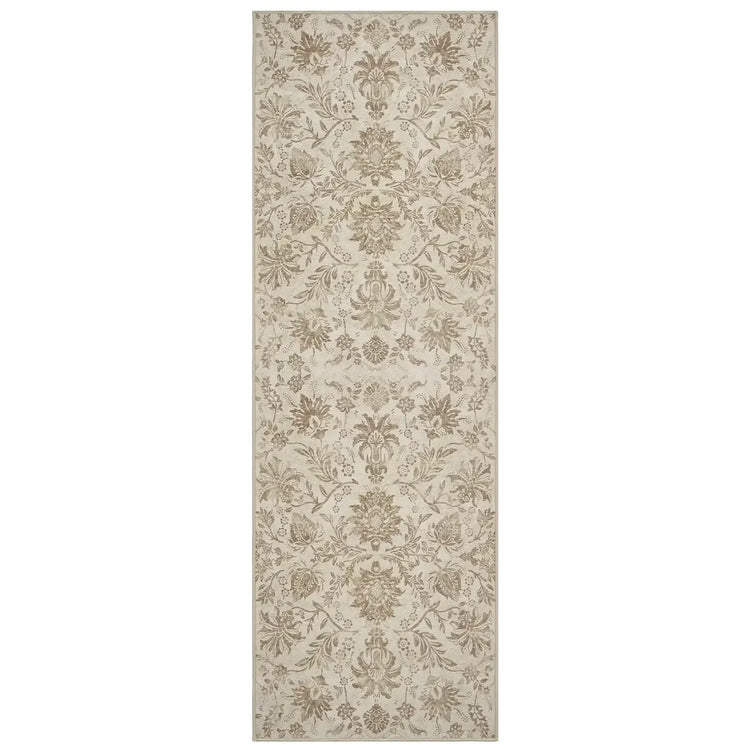 Vintage Distressed Large Floral Scrollwork Area Rug - Jinchan Home