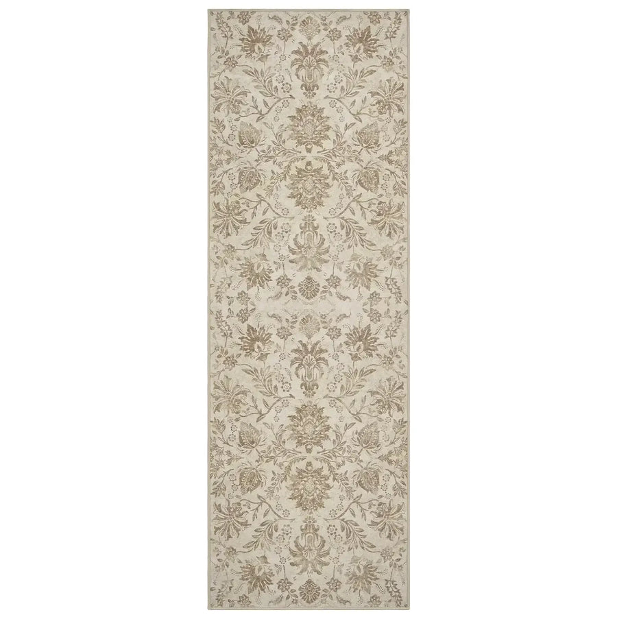 Vintage Distressed Large Floral Scrollwork Area Rug - Jinchan Home