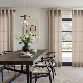 
                    
                      Solid Color Linen Blend Grommet Curtains - Jinchan Home
                    
                  