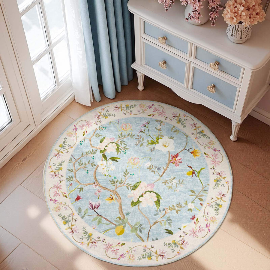 Floral Vine Rug - Jinchan Home