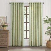 Vine Leaf Embroidered Lined Curtains - Jinchan Home