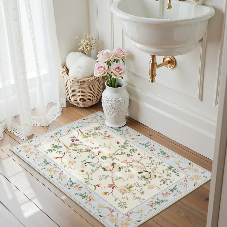 Floral Vine Rug - Jinchan Home