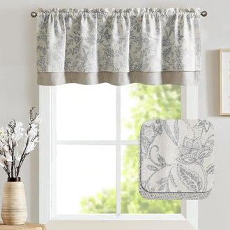 
                    
                      Vintage Botanical Scroll Double-Layer Valance - Jinchan Home
                    
                  