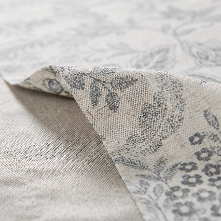 Vintage Botanical Scroll Double-Layer Valance - Jinchan Home