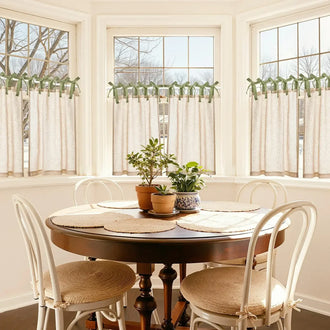 
                    
                      DIY Colorblock Linen-Blend Kitchen Curtains - Jinchan Home
                    
                  