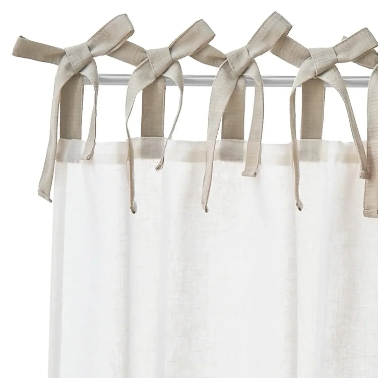 DIY Colorblock Linen-Blend Kitchen Curtains - Jinchan Home