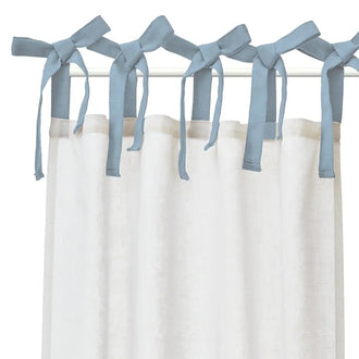 DIY Colorblock Linen-Blend Kitchen Curtains - Jinchan Home