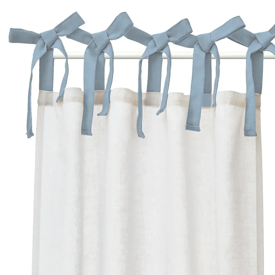 DIY Colorblock Linen-Blend Kitchen Curtains - Jinchan Home