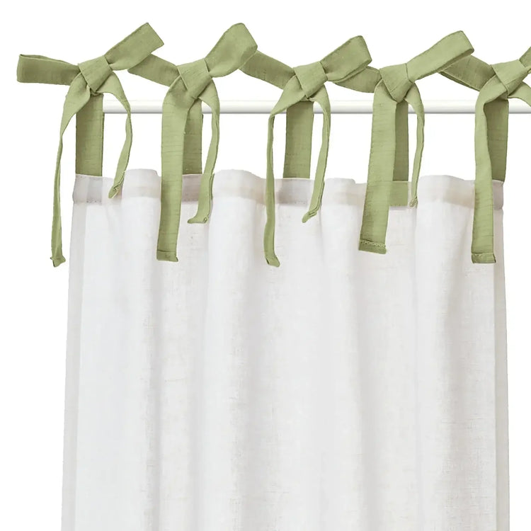DIY Colorblock Linen-Blend Kitchen Curtains - Jinchan Home