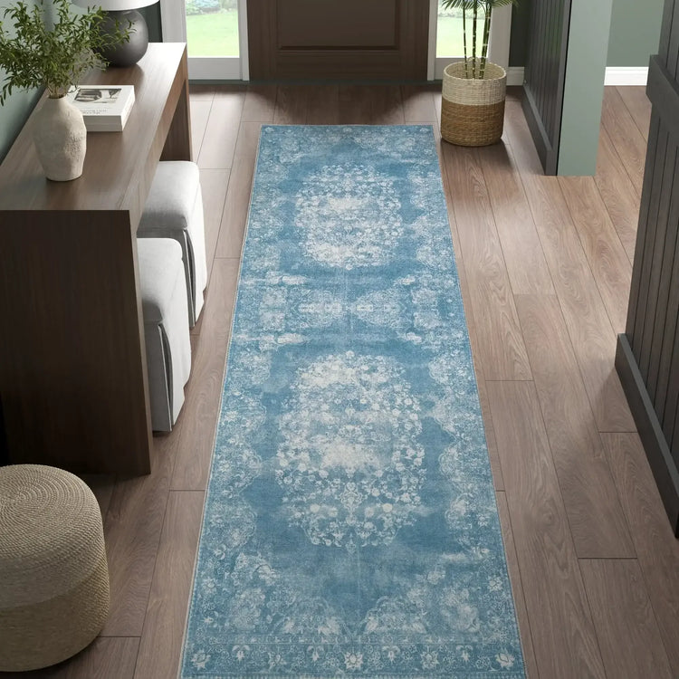 Faded Persian Medallion Area Rug - Jinchan Home
