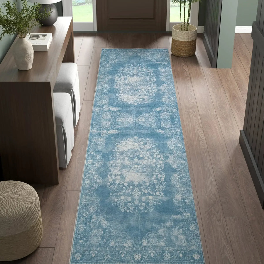 Faded Persian Medallion Area Rug - Jinchan Home
