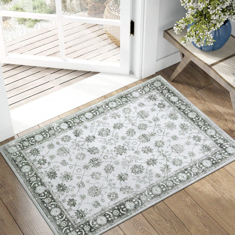 Vintage Floral Medallion Area Rug - Jinchan Home
