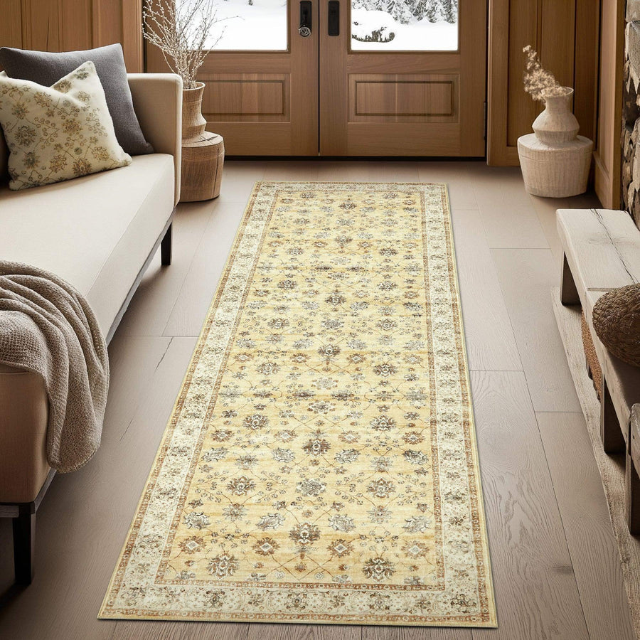 Vintage Floral Medallion Area Rug - Jinchan Home