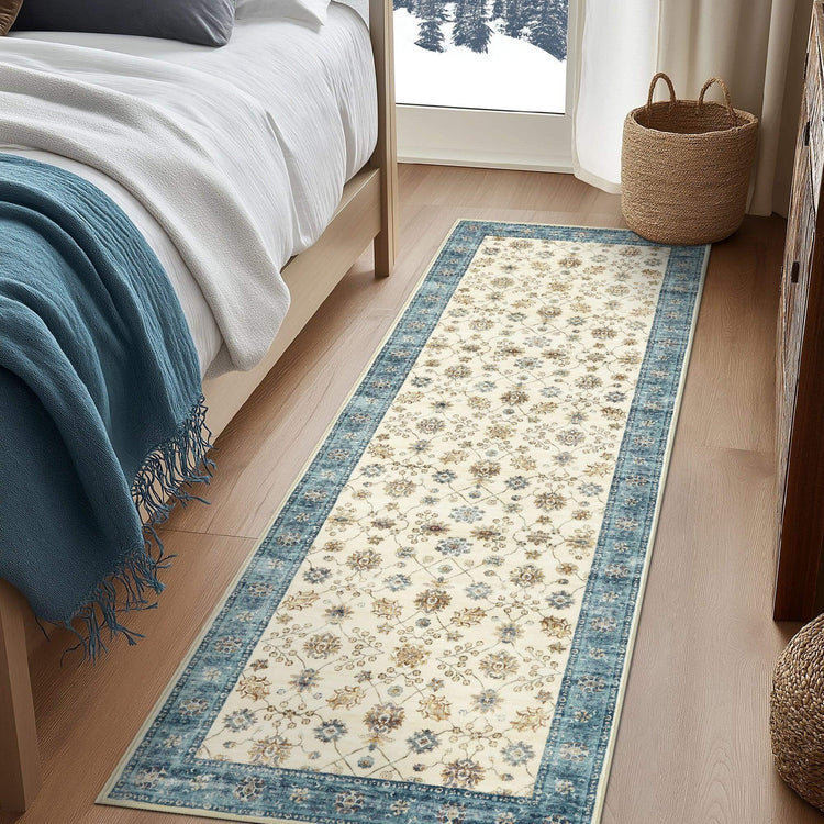 Vintage Floral Medallion Area Rug - Jinchan Home