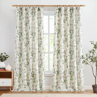 
                    
                      Tropical Leaf Print Botanical 3-in-1 Curtains - Jinchan Home
                    
                  