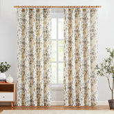 Tropical Leaf Print Botanical 3-in-1 Curtains - Jinchan Home