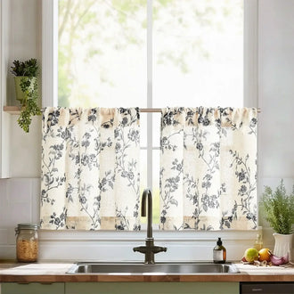 
                    
                      Bloom Vine Rod Pocket Kitchen Curtains - Jinchan Home
                    
                  